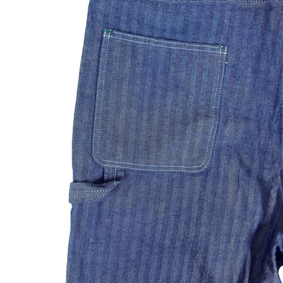 Vintage Key Hickory Stripe Coveralls XL 44x30 | Workwear Denim Jumpsuit USA - Picture 6 of 16